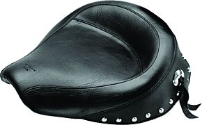 Mustang Motorcycle Mustang Motorcycle Chrome Studded Solo Seat with Conchos, Wide - 75527