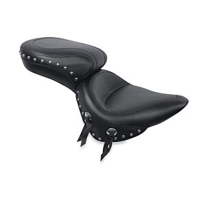 Mustang Motorcycle Mustang Motorcycle Mustang 00-15 Harley Softail Standard Rear Tire Wide Touring 1PC Seat w/Studs - Black - 76047