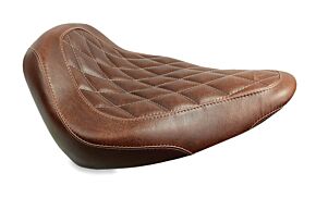Mustang Motorcycle Mustang Motorcycle Mustang 00-15 Harley Softail Standard Rear Tire Wide Tripper Solo Seat w/Stitch - Distressed Brown - 76816