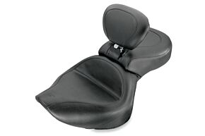 Mustang Motorcycle Mustang Motorcycle Mustang 01-08 Honda VT750DC Spirit Wide Touring 1PC Seat w/ Driver Backrest - Black - 79179