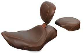 Mustang Motorcycle Mustang Motorcycle Mustang 04-21 Harley Sportster Wide Tripper Passenger Seat - Distressed Brown - 76727