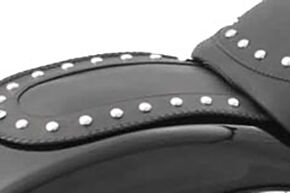 Mustang Motorcycle Mustang Motorcycle Mustang 06-10 Harley Softail FXST, 07-17 FLSTF Fender Bib w/Studs - Black - 78118