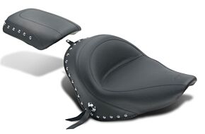 Mustang Motorcycle Mustang Motorcycle Mustang 06-17 Harley Softail Wide Tire (200mm) Standard Touring Solo Seat w/Studs - Black - 76240