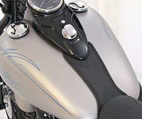 Mustang Motorcycle Mustang Motorcycle Mustang 08-13 Harley FLSTB,09-15 FLSTBC Softail Tank Bib - Black - 93217