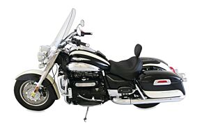 Mustang Motorcycle Mustang Motorcycle Mustang 08-18 Triumph Rocket III Touring Standard 2PC Seat w/Driver Backrest - Black - 79781