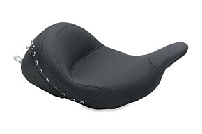 Mustang Motorcycle Mustang Motorcycle Mustang 08-21 Harley Electra Glide Std,Rd Glide,Rd King,Str Glide Lowdown Solo Seat w/Studs - Black - 76082