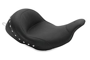 Mustang Motorcycle Mustang Motorcycle Mustang 08-21 Harley Electra Glide,Rd Glide,Rd King, Str Glide Lowdown Solo Seat w/Studs - Black - 76079