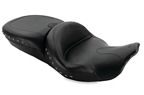 Mustang Motorcycle Mustang Motorcycle Mustang 08-21 Harley Electra Glide,Rd Glide,Rd King,Str Glide Touring Summit 1PC Seat w/Studs- Black - 76862