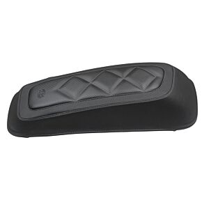 Mustang Motorcycle Mustang Motorcycle Mustang 08-21 Harley FL Touring Saddlebag Lid Covers Diamond Stitch - Black - 77643