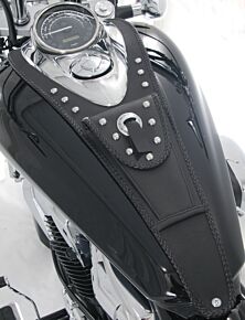 Mustang Motorcycle Mustang Motorcycle Mustang 10-14 Honda VT1300C Cruiser Tank Bib w/Studs - Black - 93351
