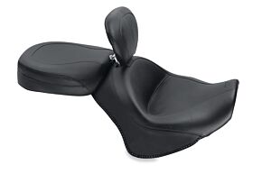 Mustang Motorcycle Mustang Motorcycle Mustang 11-17 Yamaha Stryker Standard Touring 2PC Seat w/Driver Backrest - Black - 79661