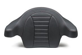 Mustang Motorcycle Mustang Motorcycle Mustang 14-21 HD FL Touring Extended Arm Wrap-Around Backrest Deluxe - Black w/Red Stitching - 79014AB