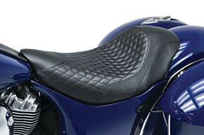 Mustang Motorcycle Mustang Motorcycle Mustang 14-21 Indian Chieftain,Chief,Dark Horse,Master,Indian Cafe Solo Seat w/Diam Stitch - Black - 76307