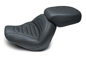Mustang Motorcycle Mustang Motorcycle Mustang 18-21 Harley Fat Bob Standard Touring Solo Seat Trapezoid- Black - 75887
