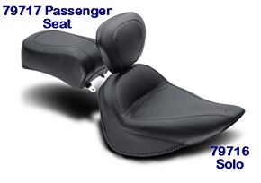 Mustang Motorcycle Mustang Motorcycle Mustang 84-06 Harley Standard Rear Tire Standard Touring Passenger Seat - Black - 79717