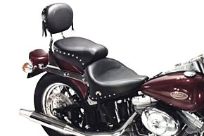 Mustang Motorcycle Mustang Motorcycle Mustang 84-06 Harley Standard Rear Tire Wide Touring 1PC Seat w/Studs- Black - 75503