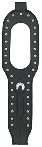 Mustang Motorcycle Mustang Motorcycle Mustang 91-03 Harley Dyna Tank Bib w/Studs - Black - 93122