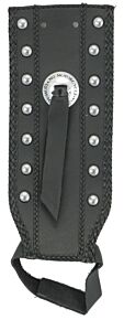 Mustang Motorcycle Mustang Motorcycle Mustang 93-03 Harley Dyna Wide Glide Tank Bib w/Studs - Black - 93124