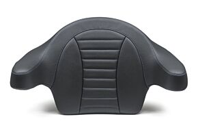 Mustang Motorcycle Mustang Motorcycle Mustang 93-13 HD FL Touring Extended Arm Wrap-Around Backrest Deluxe - Black w/Blue Stitching - 79014SB