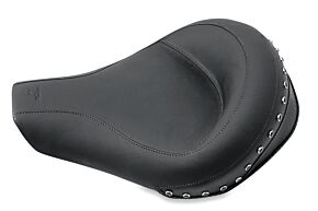 Mustang Motorcycle Mustang Motorcycle Mustang 94-96 Harley Road King Standard Touring Solo Seat w/Blk Pearl Studs - Black - 75566