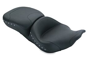 Mustang Motorcycle Mustang Motorcycle Mustang 97-07 Harley Rd King, 06-07 Str Glide, 00-05 Eagle Touring 1PC Seat w/Studs - Black - 76972