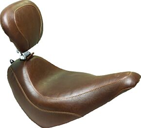 Mustang Motorcycle Mustang Motorcycle Mustang 97-21 Harley Touring Sissy Bar Pad (12 inch x 9 inch) - Brown - 76771