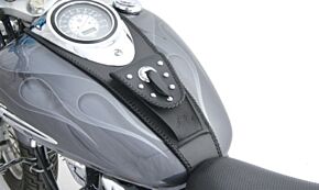 Mustang Motorcycle Mustang Motorcycle Mustang 99-21 Yamaha V-Star 1100 Custom Cruiser Tank Bib w/Studs - Black - 93305