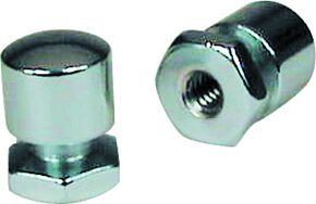 Mustang Motorcycle Mustang Motorcycle Mustang Solo Mounting Nuts (Pair) - Chrome - 78032