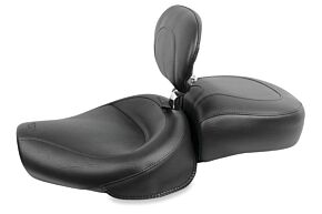 Mustang Motorcycle Mustang Motorcycle Plain Solo Seat with Driver Backrest - 79126