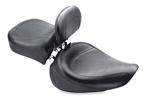 Mustang Motorcycle Mustang Motorcycle Plain Solo Seat with Driver Backrest - 79129