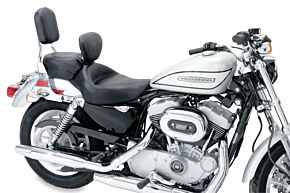 Mustang Motorcycle Mustang Motorcycle Plain Solo Seat with Driver Backrest - 79427
