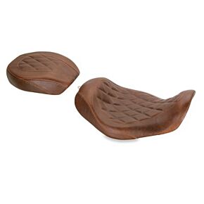 Mustang Motorcycle Mustang Motorcycle Rear Diamond Stitch, Brown - 76709
