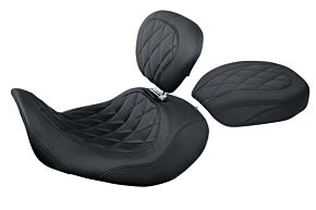 Mustang Motorcycle Mustang Motorcycle Rear Seat Diamond Stitch, 13" W front, 10.5" W rear - 76705