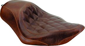 Mustang Motorcycle Mustang Motorcycle Solo Diamond Stitch, Brown - 76730