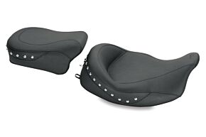 Mustang Motorcycle Mustang Motorcycle Solo Seat, Chrome studded, 17" W - 76068