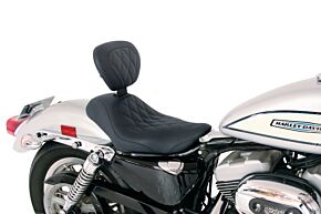 Mustang Motorcycle Mustang Motorcycle Solo with Backrest Diamond Stitch, 12" W - 79814