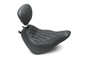Mustang Motorcycle Mustang Motorcycle Solo with Backrest Diamond Stitch - 83007