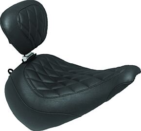 Mustang Motorcycle Mustang Motorcycle Solo with Backrest Diamond Stitch - 83025