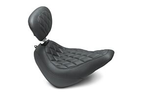 Mustang Motorcycle Mustang Motorcycle Solo with Backrest Diamond Stitch - 83034