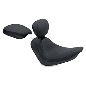 Mustang Motorcycle Mustang Motorcycle Solo with Backrest Smooth, 13" W front, 10" W rear - 79735