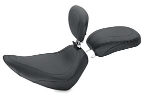 Mustang Motorcycle Mustang Motorcycle Solo with Backrest Smooth, 13" W front, 10" W rear - 79750