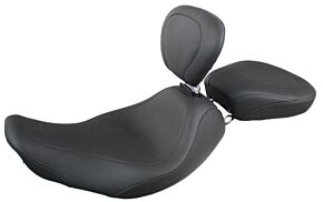 Mustang Motorcycle Mustang Motorcycle Solo with Backrest Smooth, 14" W front, 11.5" W rear - 79693