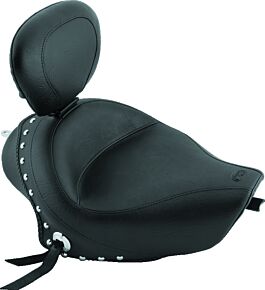 Mustang Motorcycle Mustang Motorcycle Studded Solo Seat with Driver Backrest - 79439