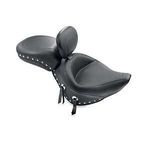 Mustang Motorcycle Mustang Motorcycle Studded Solo Seat with Driver Backrest - 79485