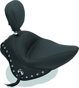 Mustang Motorcycle Mustang Motorcycle Studded Solo Seat with Driver Backrest - 79740