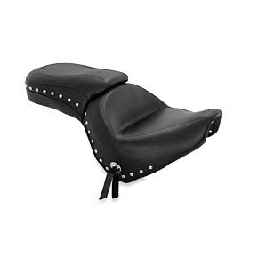 Mustang Motorcycle Mustang Motorcycle Wide Touring One-Piece Seat, Chrome Studded w/Conchos - 76640