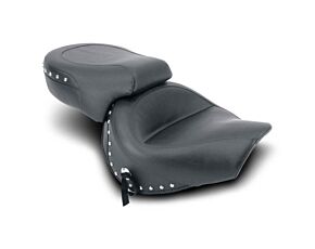 Mustang Motorcycle Mustang Motorcycle Wide Touring Two-Piece Seat, Chrome Studded w/Conchos - 75000