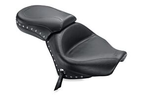 Mustang Motorcycle Mustang Motorcycle Wide Touring Two-Piece Seat, Chrome Studded w/Conchos - 76520