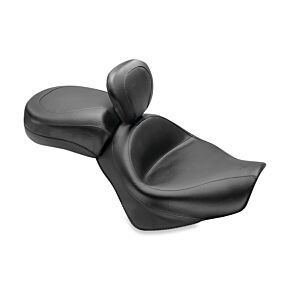 Mustang Motorcycle Mustang Motorcycle Wide Touring Two-Piece Seat w/Driver Backrest, Original - 79471