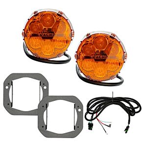 Nacho Offroad Technology Nacho Offroad Technology Nacho Lighting Jeep JL/JT SAE Combo Amber Plug N Play Fog Light Kit (1pc Bumper Kit) - V3JW1KASM